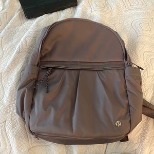 purple lulu lemon back pack